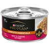 Purina Pro Plan COMPLETE ESSENTIALS High Protein Wet Cat Food Gravy, Beef and Cheese Entree, 3 oz. Pull-Top Can