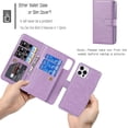 thumbnail image 2 of Wallet Case Compatible with iPhone 12 Pro Max Case,[6 Card Slots] [Wrist Strap] [Stand Feature] Detachable 2 in 1 Magnetic Leather Cover Shockproof Case for iPhone 12 Pro Max,6.7 inch Purple, 2 of 16