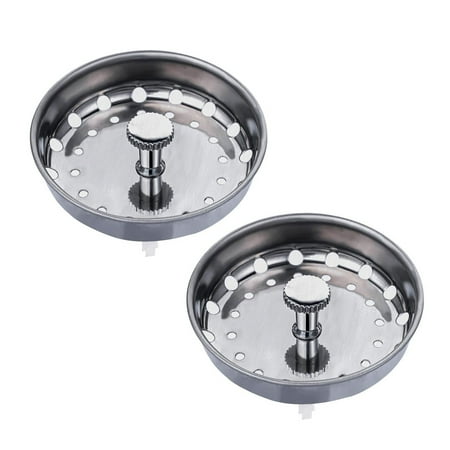 

2Pcs Kitchen Sink Strainers | Stainless Steel Kitchen Sink Stopper | Durable Sink Filter with Stopper Anti-clogging Sink Drain Strainer Replacement for Standard Drain