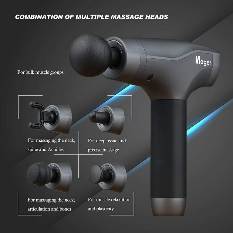 Massage Gun Deep Tissue Percussion Muscle Massager for Pain Relief, Super  Quiet Portable Neck Back Body Relaxation Electric Sport Massager Mebak 3