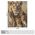thumbnail image 4 of Orinice Lion Plush Blanket Blanket,Soft Warm Fuzzy Throw Blankets Kids Or Adults for Crib Bed Couch Chair Four Seasons Living Room Travel Outdoor  60x80in, 4 of 6
