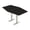 Black Cypress w/Silver Base, variant on Hexagon Bistro Height Meeting Table T-Shaped Metal Base 46x84 Bar Table