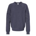 thumbnail image 1 of Bella Canvas Boys Sponge Fleece Raglan Sweatshirt, M, Heather Navy, 1 of 1
