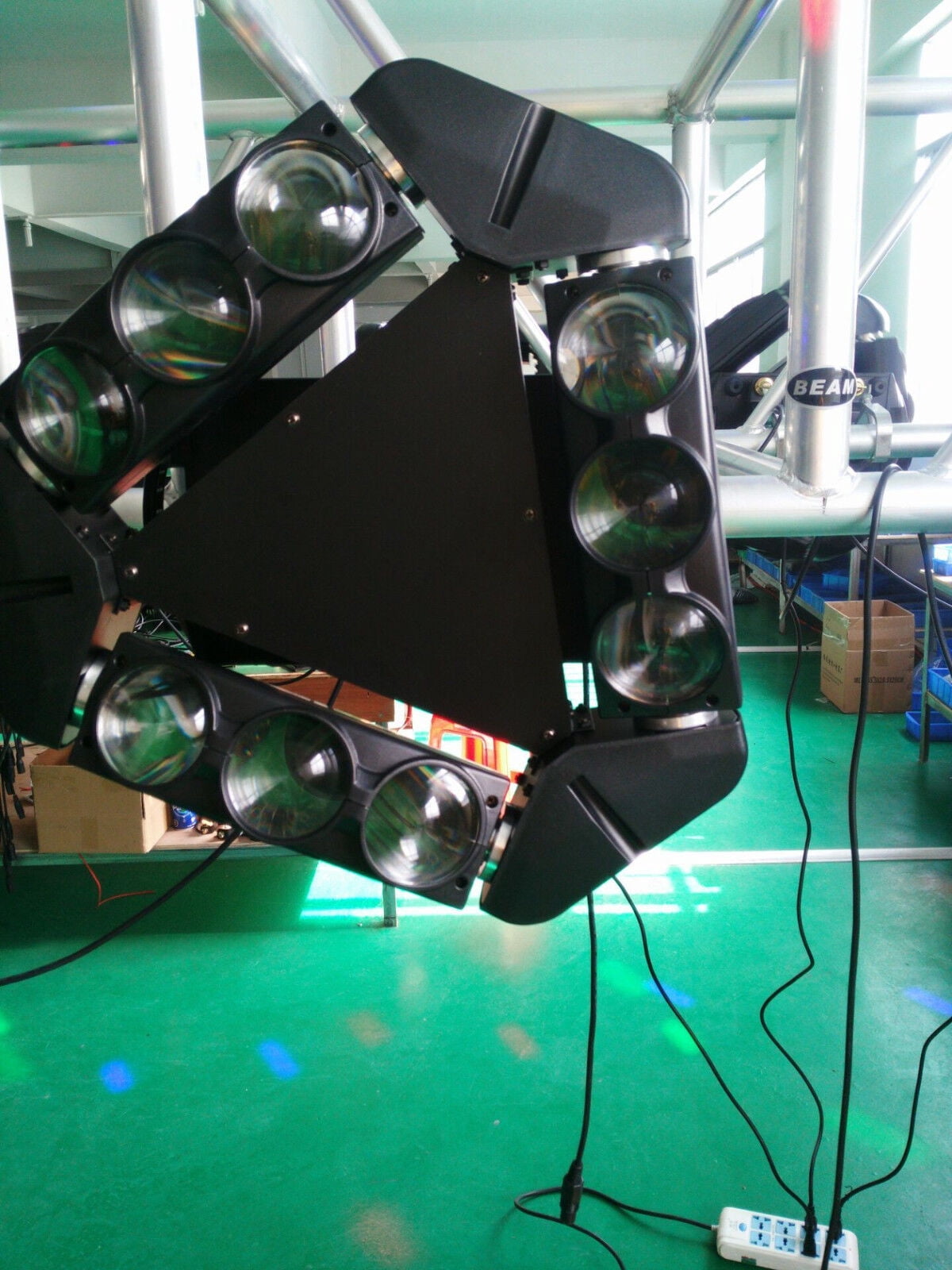 Bigger DJ Lighting 9x12w Triangle Spider LED Beam Moving Head Light For Stage