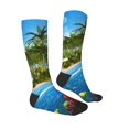 thumbnail image 3 of Fotbe Island And Coral Reef print Women's Men's Novelty Crew Socks Cotton Socks Knee High Socks for Walking,Running,Nurses,Pregnancy, 3 of 8