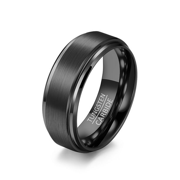 Anillo de hombre anillo de carburo de tungsteno de 8 mm de ajuste comodo tamano 10 TUNC Sencillez Walmart en linea