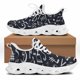 thumbnail image 1 of Zapatillas Doginthehole para hombre, diseño de notas musicales, informales, para caminar, de malla transpirable, con plataforma, 1 of 6
