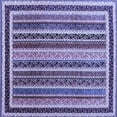 thumbnail image 1 of Ahgly Company Machine Washable Indoor Square Abstract Blue Contemporary Area Rugs, 8' Square, 1 of 4