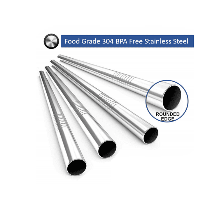 50 Pack 9.5 Reusable Stainless Steel Metal Straws,stainless steel