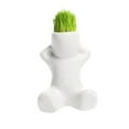 thumbnail image 4 of SUSHANG Ceramic Hair Doll Planter Mini Bonsai Tree Pot Cute White Head Flower Pot with Tray for Indoor Outdoor Garden Decor Perfect for Growing Flowers Vegetables Fun Patio Gardening Gift, 4 of 5