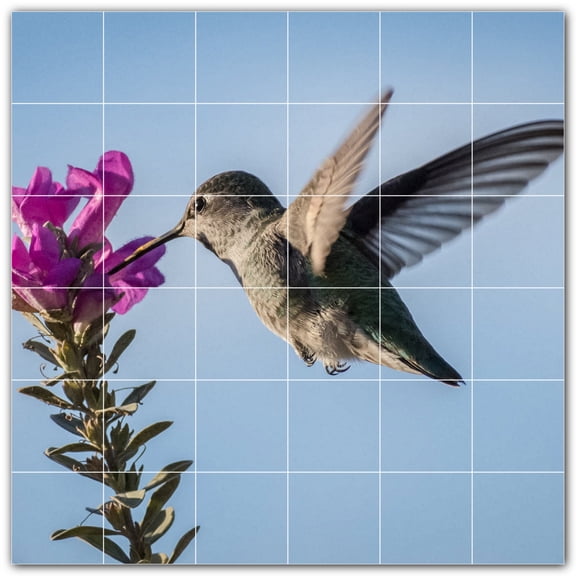 Picture-Tiles.com: Bird Ceramic Tile Wall Mural WAL500213-66M. 36"W x 36"H using (36) 6" x 6" Ceramic Tiles-Satin Finish