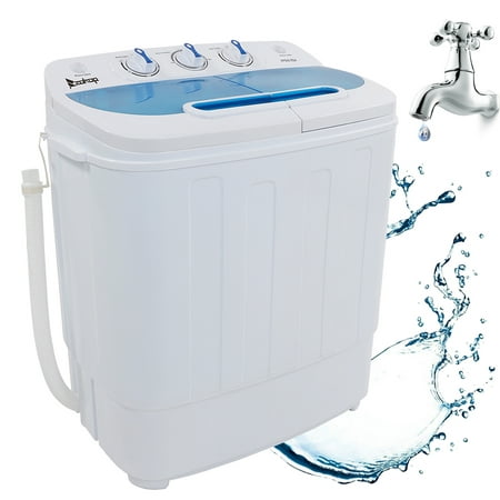 ZOKOP Portable Compact Washer Twin Tub Mini Washing Machine 13.4LBS(Wash 7.9LBS+Spin 5.5LBS