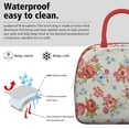 thumbnail image 3 of Lunch Bag Lunch Box for Women Reusable Insulated Lunch Cooler Bags,Large Capacity for Work Travel Picnic,Water-Resistant Pioneer Colorful Floral Lunch Tote Bag Gifts for Woman Mom Red, 3 of 6