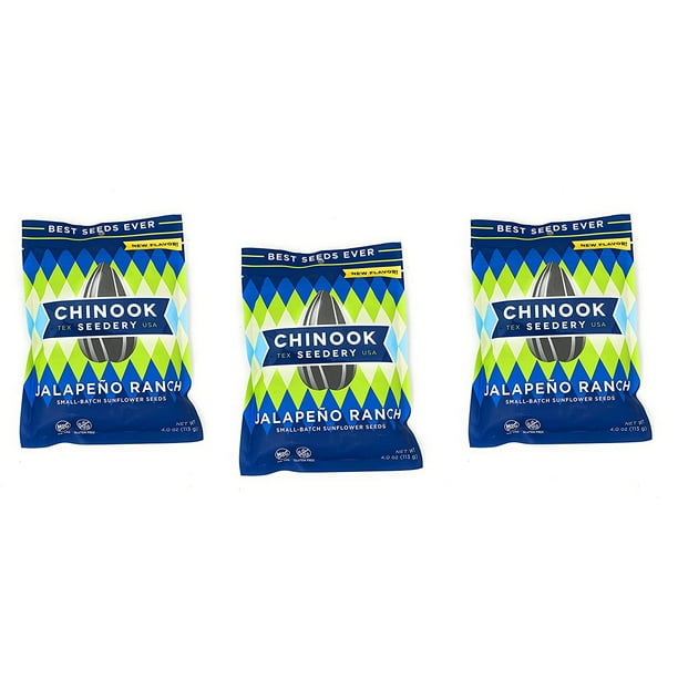 Chinook Seedery Sunflower Seeds Jalapeno Ranch 3 pack