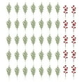 thumbnail image 1 of TIELUTT Branches Aiguilles de Baies Rouges avec Houx pour Fleurs Extérieures Fleurs Tropicales Fleurs Extérieures Fleurs Suspendues Extérieures Fleurs d'Été, 1 of 4