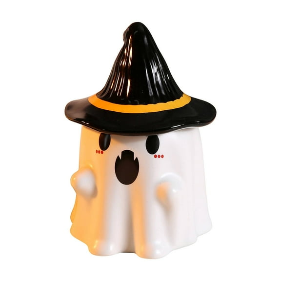 SUSHANG Halloween Ghost Mug 16Oz Chic Halloween Mug Set with Lids Perfect Couples' Gift for Enchanting Coffee & Tea Moments ??✨