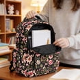 thumbnail image 5 of DISNIMO Floral Print 17 Inch School Backpack for Boys Girls, Sturdy Lightweight Kids Bookbag with Adjustable Padded Straps for Daily Use Travel, 5 of 7