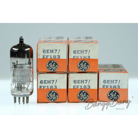 5 Vintage General Electric 6EH7/EF183/6?13? Noval Pentode Tube Valve- BangyBang Tubes