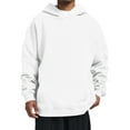 thumbnail image 3 of Rggeeun Mens Pullover Hoodies Men Oversized Sweatshirts Pullover Hoodies Long Sleeve With Pockets Winter Fall Outfits Clothes Solid Color Comfort, 3 of 6