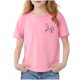 thumbnail image 2 of Blusas y camisas de manga corta con cuello redondo para niños Camiseta de verano de manga corta estampada para niñas Jersey elegante de cuello redondo para niñas Top de algodón para niños, 2 of 6