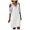 White womens dresses, variant on Wycnly Womens Dresses Beach Casual Cotton Linen Sexy Lace Patchwork Cold Shoulder Knee-Length Dresses Summer Solid V-Neck Short Sleeve Formal Midi Dress Yellow XXXL
