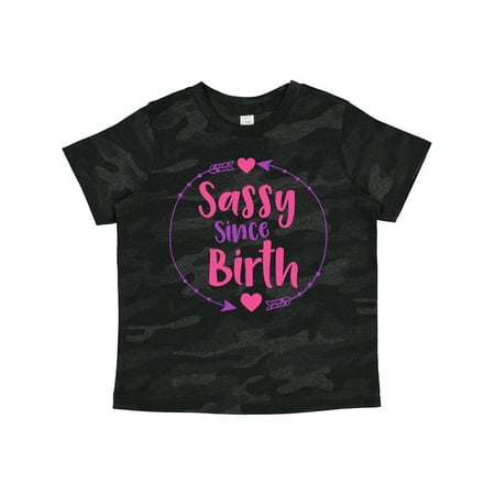 

Inktastic Sassy Since Birth Sassy Sassy Girl Arrow Hearts Gift Toddler Toddler Girl T-Shirt