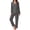 Dark Grey, variant on Womens Pajama Sets Long Sleeve Button Down Tops Drawstring Pants Sleepwear Nightwear Soft Pjs Sets with Pockets