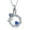 Rainbow/Blue, variant on Rose Flower Circle with Crystal Heart Memory Necklace  Cremation Jewelry for Ashes Urn Necklace for Ashes of Loved One
