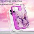 thumbnail image 6 of Case for iPhone 12 Pro / 12 6.1", IMD Technology Hard PC and Soft TPU Bumper Shockproof Slim Stylish Wirless Charging Phone Cover for iPhone 12 Pro / 12,Purple, 6 of 6