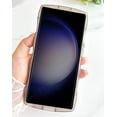 thumbnail image 4 of Compatible for Galaxy S21 Ultra Case 6.8",Curly Wave Design Transparent Shiny Case Cute Clear Transparent Shockproof Bumper Protection Soft Phone Cover Case for Women Girls Men,Clear/Black, 4 of 17