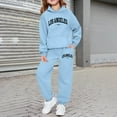 thumbnail image 2 of Gaexia Clothing Set Boys Tracksuit Set 14-16 Hoodies and Joggers Pants Set Soccer Outfit Solid Color Hoodie Sets 2 Pieces Kids Sweatsuit,za10-Sky Blue,140, 2 of 5