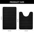 thumbnail image 6 of Tripumer 2 Pcs Memory Foam Bathroom Rug Set with U-Shaped Contour Toilet Mat for Extra Absorbent Bathroom Floor Black, 6 of 8