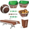 Football Tailgate Game Starter Disposable Tableware Party Serveware Set, 59pc