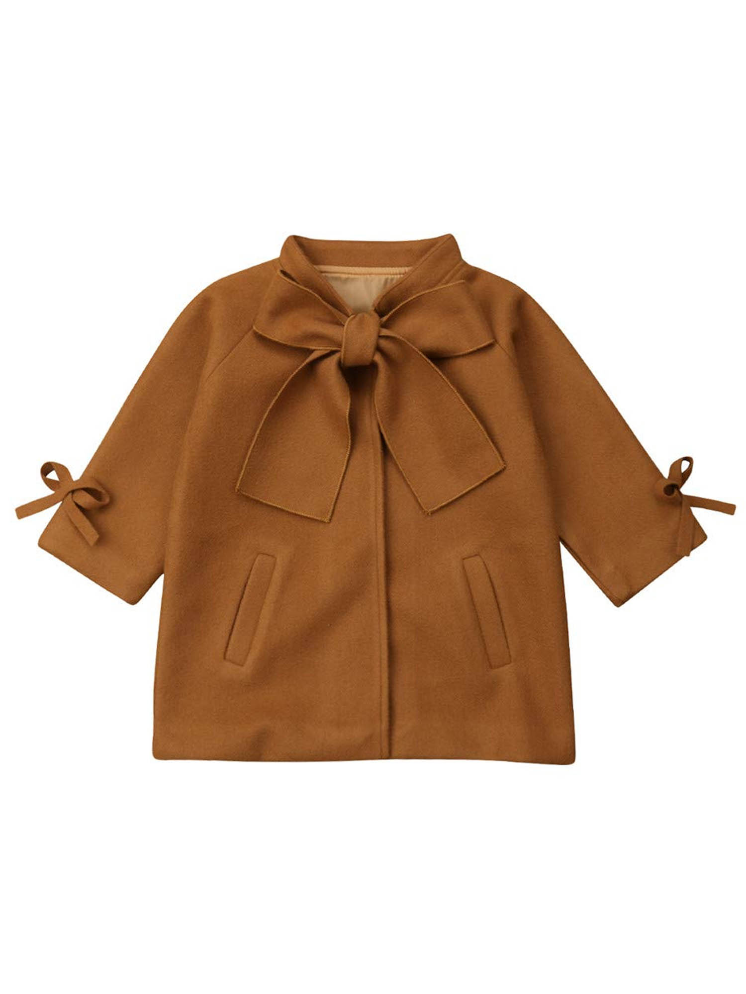 AvoDovA Winter Warm Jacket Toddler Baby Girls Wool Coat With Big