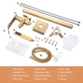 thumbnail image 3 of Wowow Brass Waterfall Single-Handle Floor Mount Freestanding Bathtub Faucet with Hand Shower and Supply Line in Gold, 3 of 8