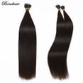 thumbnail image 3 of Benehair Human Hair Extensions 1g Nano Ring I Tip Remy Hair Loop in Microlink Full Head Women Seamless Brown 100g, 3 of 12
