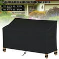 thumbnail image 1 of Couverture de Protection de Banc de Jardin avec Sangles de Cravate Latérales Couverture de Banc de Jardin Extérieur Couverture de Canapé de Patio Imperméable Résistant au Vent UV Couverture de Meubles de Canapé, 1 of 9