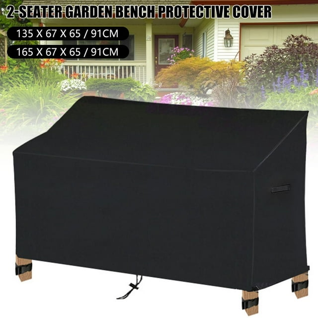 Couverture de Protection de Banc de Jardin avec Sangles de Cravate Latérales Couverture de Banc de Jardin Extérieur Couverture de Canapé de Patio Imperméable Résistant au Vent UV Couverture de Meubles de Canapé