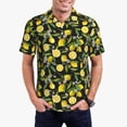 thumbnail image 3 of Balery Lemon Fruits Flowers Leaves Printed Men’s Short Sleeve Polo Shirt, Midweight Men's Shirt,Golf Polo shirts -Large, 3 of 9