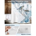 thumbnail image 3 of No Hook Shower Curtain with Snap in Liner,Sea ​​turtle Ocean Blue Coral Waterproof Bath Curtain Double Layers with See Through Top Window,Starfish Jellyfish Underwater World Shower Curtains 72x72in, 3 of 9