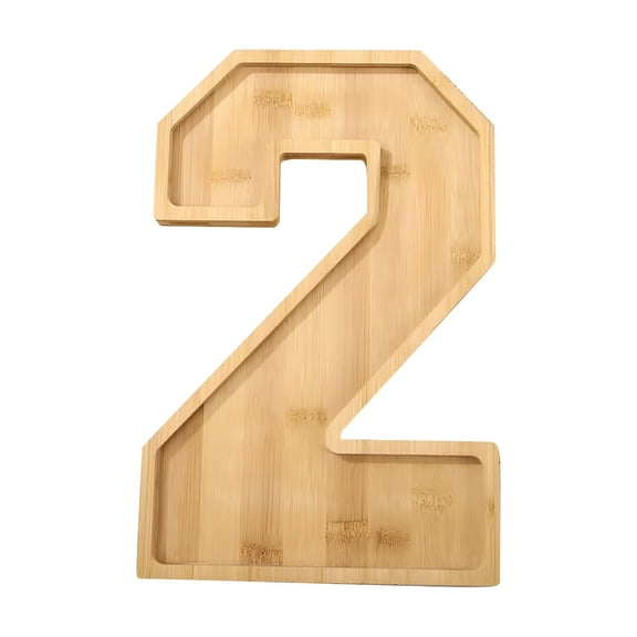 LAMIRO Wooden Number 0-9 Charcuterie Board Box,Wood Charcuterie Boards for Fruit Cheese Platter Vegetable Food Dish Plates,Charcuterie Letters Fillable for Home Decor Party Decorations