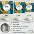 thumbnail image 4 of Designart "Gilded Sunlight Amidst Deep Blue Waters I" Abstract Painting Square Mirror Wall Decor Modern - Large Gold Square Bathroom Mirror - Square Printed Wall Mirror Art, 4 of 5