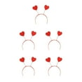 thumbnail image 1 of Youkk Serre-Tête en Forme de Cœur Élégant Paillette Réglable Accessoires de Coiffure Bandeaux Cadeau de Noël Mariage Concert Carreaux Rouges 5Ensemble, 1 of 6