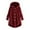 Red, variant on Winter Coats for Women Zpanxa Women Plus Size Button Plush Tops, Hooded Loose Cardigan Wool Coat, Casual Plush Jacket Outwear Red 3XL