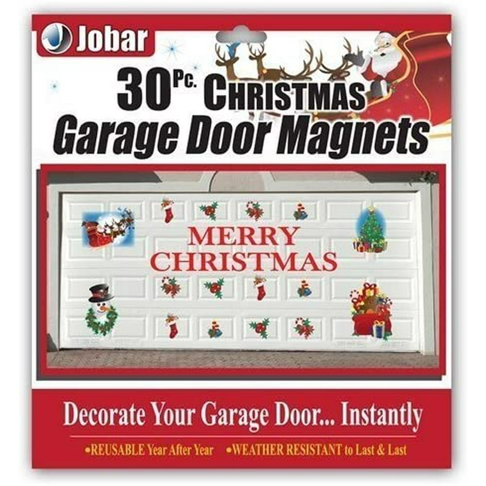 Merry Christmas Garage Door Decals 30Pcs Outdoor Christmas
