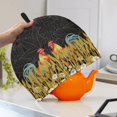 thumbnail image 2 of HELLHERO Durable Polyester Cavcas Teapot Cover Dust Proof Keep Warm Tea Cozies Covers for Kitchen Rooster, 2 of 6