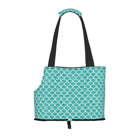 Xecao Aquamarine Glitter1 for Cat Carrier Small Dog Handbag: The Ideal Travel Companion for Your Pet