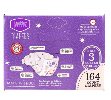 Berkley Jensen Diapers Size 3 (16-28 LB) 164 Count