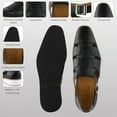 thumbnail image 2 of LIBERTYZENO Mens Fisherman Lizard Print Genuine Leather Buckle Closure Casual Closed Toe Sandals Adam Black 13, 2 of 9