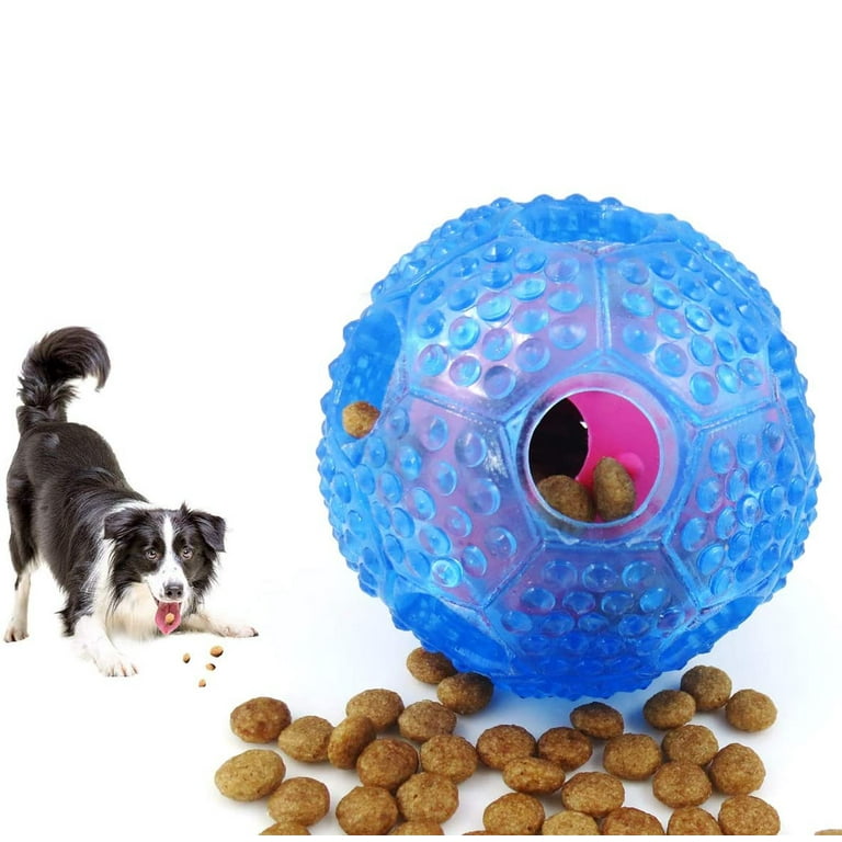Interactive Dog Treat Dispensing Ball, Interactive Food Dispenser Durable  Dog Chew Toy Ball, Durable Resistant Nontoxic Rubber Dogs Toy Ball 